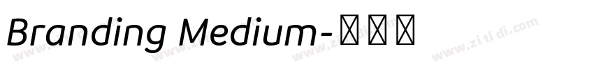 Branding Medium字体转换